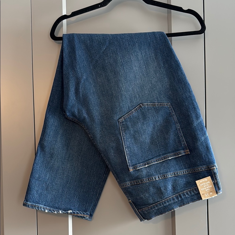 Madewell high rise slim boyjean 35
